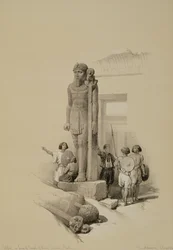 Colosso davanti al Tempio di Wady Sabona, Etiopia
